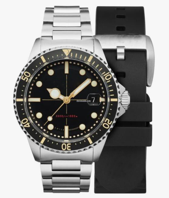 全316L鋼殼連鋼帶套裝(zhuāng)1000米防水藍寶石瑞士超級夜光機械機芯SW200